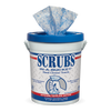 ITW Professional Brands SCRUBS Hand Cleaner Towels, Cloth, 10-1/2 x 12-1/4, Blue/White, 72/Bucket (10-1/2
