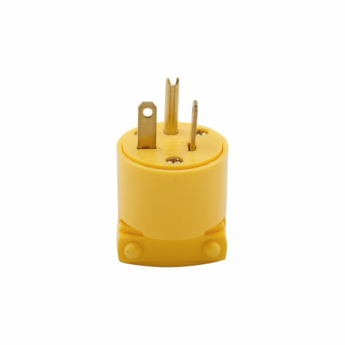 Eaton Cooper Wiring Arrow Hart Straight Blade Plug 20A, 125V Yellow (125V, Yellow)