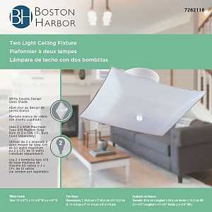 Boston Harbor  2-Lamp Ceiling Light Fixture (2-Lamp)