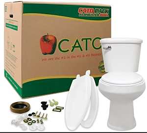 Cato Elongated Bowl Toilet (1.28 gpf Flush - 16-1/2 in H Rim - White)