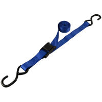 ProSource Tie-Down, 1 in W, 6 ft L, Polyester Webbing, Metal Buckle, Blue, 400 lb