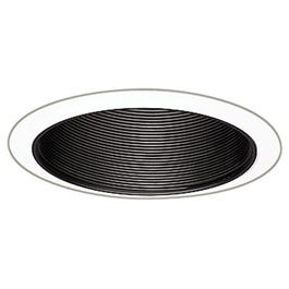 Coilex Baffle, Black With White Trim Ring, 6-In.