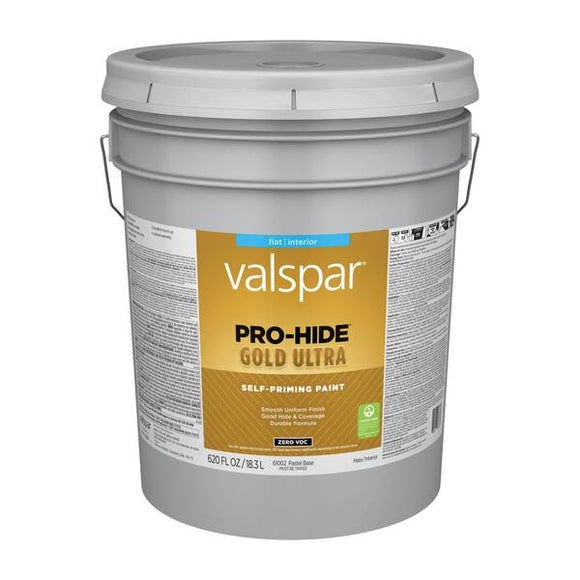 Valspar® Pro-Hide® Gold Ultra Interior Self-Priming Paint Flat 5 Gallon Clear Base