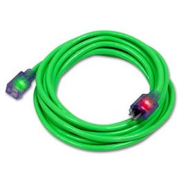 Pro Glo Extension Cord, Green, 14/3, 25-Ft.