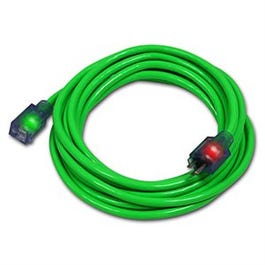Pro Glo Extension Cord, Green, 14/3, 50-Ft.
