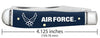 Case U.S. Air Force™ Embellished Smooth Navy Blue Synthetic Trapper