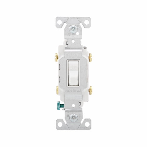 Eaton Cooper Wiring Commercial Grade Toggle Switch 20A, 120/277V White