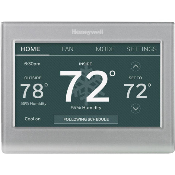 Honeywell W-Fi Smart Color 7-Day Programmable Silver Metallic Digital Thermostat