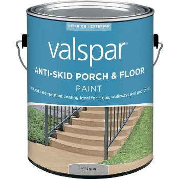 Valspar/McCloskey 024.0082030.007 Porch & Floor Anti-Skid Coating, Gray ~ Gallon