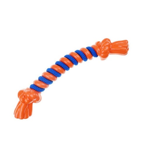 Infinity Pet TPR & Rope Bone Large Orange