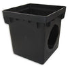 Double Catch Basin with 2 Openings, Black, 12 x 12-In.