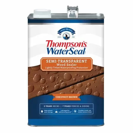 Thompson’s® WaterSeal® Semi-Transparent Wood Sealer 1 Gallon Chestnut Brown (1 Gallon, Chestnut Brown)