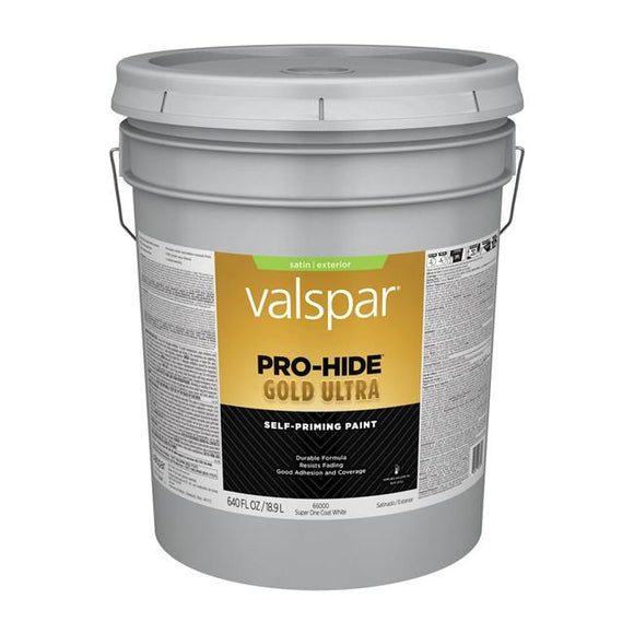 Valspar® Pro-Hide® Gold Ultra Exterior Self-Priming Paint Satin 5 Gallon Super One Coat White