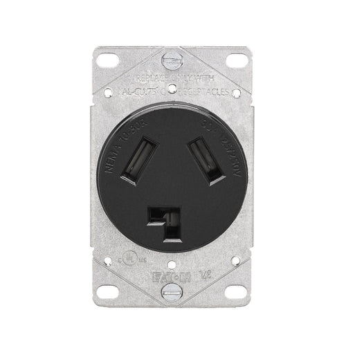 Eaton Cooper Wiring Devices AH38BK-F Eaton Power Device Receptacle Single Flush