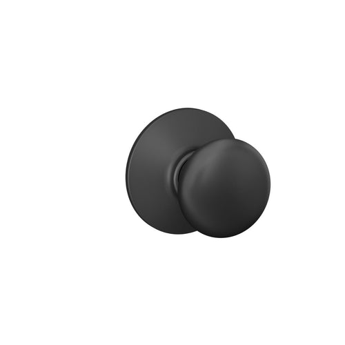 Schlage Plymouth Knob Hall & Closet Lock (Matte Black)