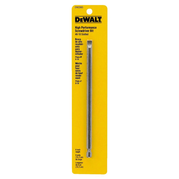 DeWalt Slotted #8-10 6 In. 1/4 In. Power Screwdriver Bit