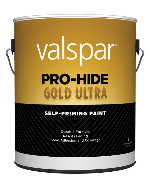 Valspar® Pro-Hide® Gold Ultra Exterior Self-Priming Paint Semi-Gloss 1 Gallon Super One Coat White (1 Gallon, Super One Coat White)
