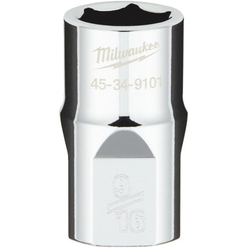 Milwaukee 1/2 In. Drive 9/16 In. 6-Point Shallow Standard Socket with FOUR FLAT Sides