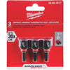 Milwaukee 1/2 In. x 1-1/2 In. Insert Impact Nutdriver, (3-Pack)