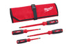 4-Piece 1000V Insulated Screwdriver Set w/ Roll Pouch