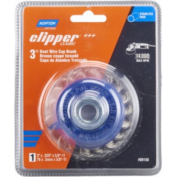 Norton 70184609150 09150 3 Knot Wire Cup Brush