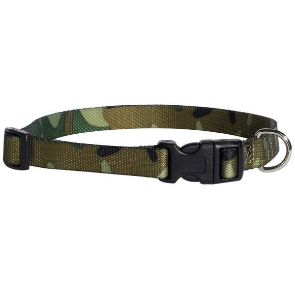 Casual Canine Camo Collar 14-20In Green