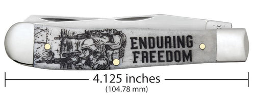 Case War Series Enduring Freedom Embellishment Smooth Natural Bone Trapper