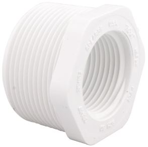 Ipex Xirtec® PVC Pipe Reducing Bushing White, 1-1/2 x 1-1/4 in, 1.36 in ...