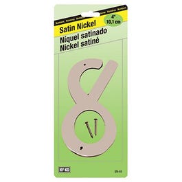 Address Number, Zinc With Satin Finish, 4-In., 
