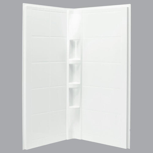 Sterling 2-Piece 39 In. W. x 79-1/8 In. H. x 39 In. D. White Shower Wall Set
