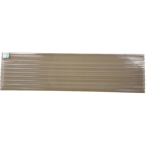 Tuftex PolyCarb 26 In. x 8 Ft. Translucent Smoke Square Wave Polycarbonate Corrugated Panels