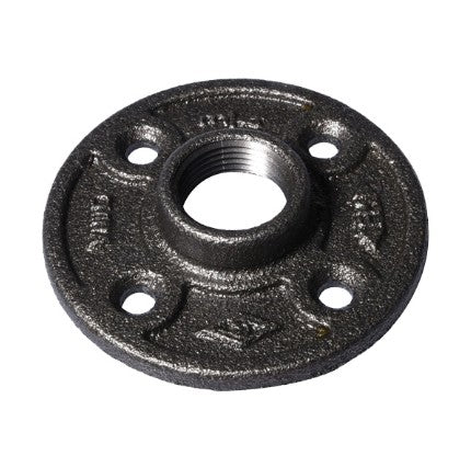 Worldwide Sourcing Malleable Floor Flange Black