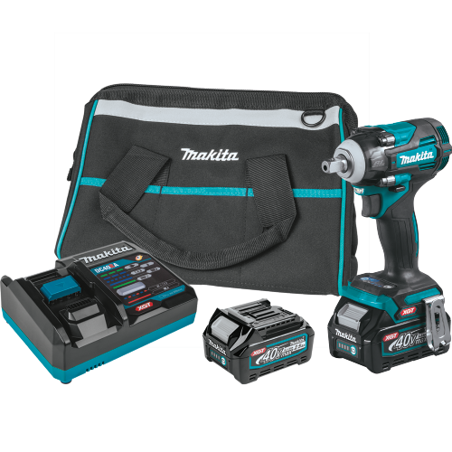 Makita GWT05D 40V max XGT® Brushless Cordless 4‑Speed 1/2 Sq. Drive Impact Wrench Kit w/ Detent Anvil (2.5Ah)