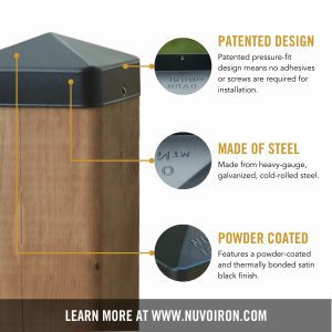 Nuvo Iron USA Eazy-Cap™ Patented Pyramid Post Caps
