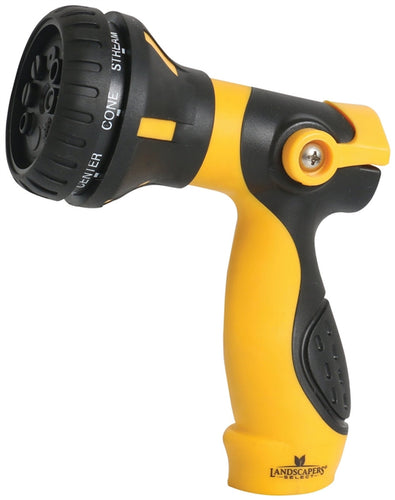 Landscapers Select 8-Pattern ABS Head Garden Hose Nozzle Metal