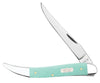 Case Smooth Seafoam Green G10 Medium Texas Toothpick Knife