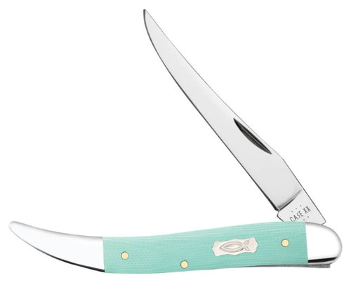 Case Smooth Seafoam Green G10 Medium Texas Toothpick Knife