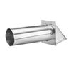 Lambro 4 inch (26 Gauge) Aluminum Wall Exhaust Hood Dryer Vent Dampe 11 inch Pipe