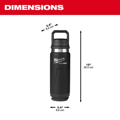 Milwaukee PACKOUT™ 24oz Insulated Bottle with Chug Lid