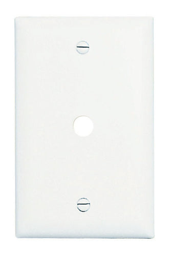 Legrand Pass & Seymour TradeMaster® 1-Gang Nylon Wall Plate, 0.41-in Round Opening, Box Mounted, White