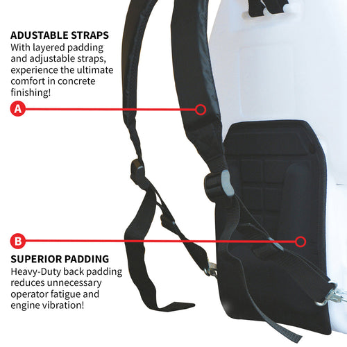 Tomahawk Power 6.5 Gallon Backpack Concrete Sprayer .5 GPM Gas Finishing Tool for Cement Sealant Curing Stain