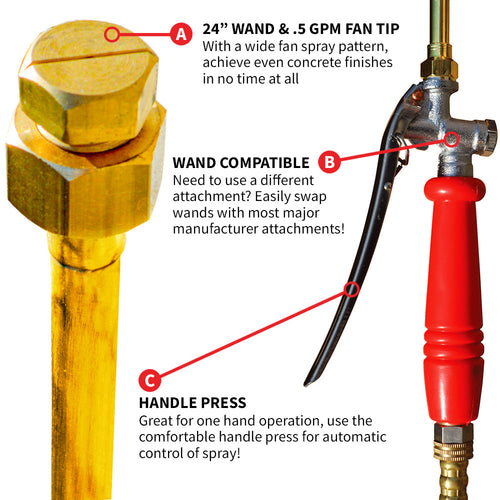 Tomahawk Power 6.5 Gallon Backpack Concrete Sprayer .5 GPM Gas Finishing Tool for Cement Sealant Curing Stain