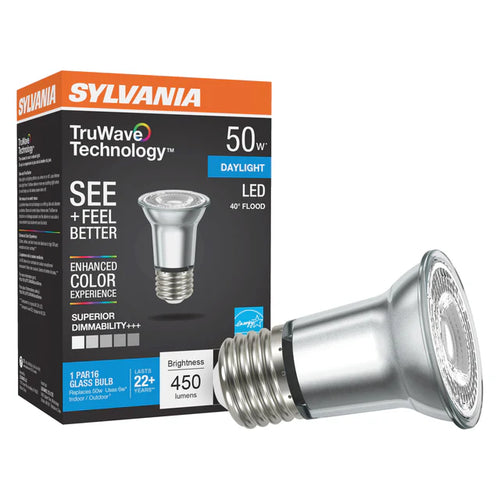 Sylvania LED TruWave Natural Series PAR16 Light Bulb 50W Equivalent Efficient 6W