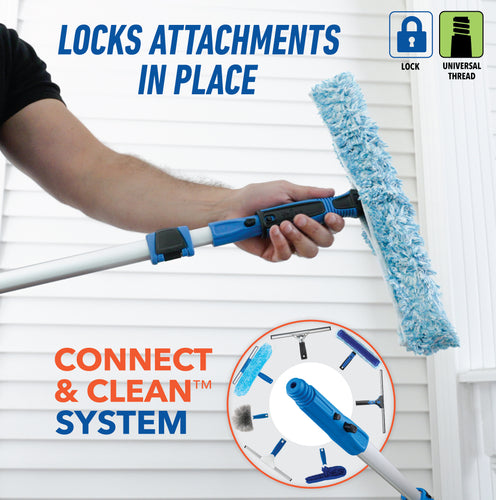 Unger Total Pro Kit 14″ Scrubber 12″ Squeegee 6′ Connect & Clean Pole