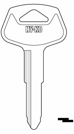 Hy-Ko TR20 Toyota Key Blank Brass Nickel Plated