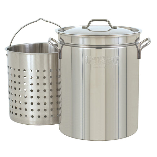 Bayou Classic 44-qt Stainless Stockpot with Basket