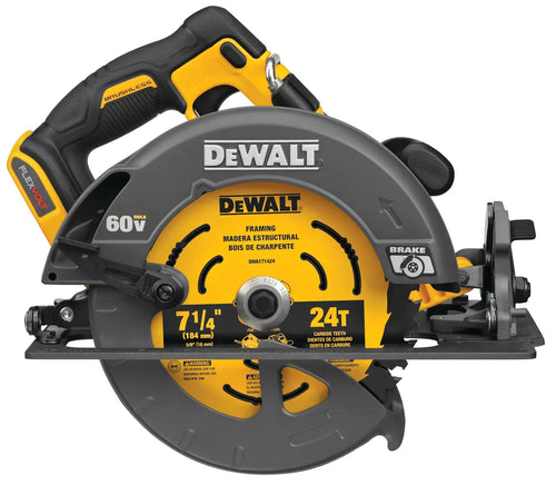 DeWalt 60V MAX** brushless cordless 7-1/4-in. Circular saw with electronic brake (TOOL ONLY)