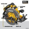 DeWalt 60V MAX** brushless cordless 7-1/4-in. Circular saw with electronic brake (TOOL ONLY)