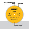 Dewalt XP4 10-In. X 0.060-In. Wet Cutting Porcelain Tile Diamond Blade