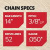Oregon S52T AdvanceCut 2-Pack Saw Chain for 14 in. Bar - 52 Drive Links - fits Echo, Craftsman, Poulan, Homelite, Makita Husqvarna and more